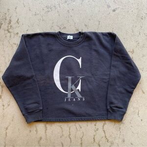 Vintage 90’s Calvin Klein jeans boxy cropped sweatshirt medium/large